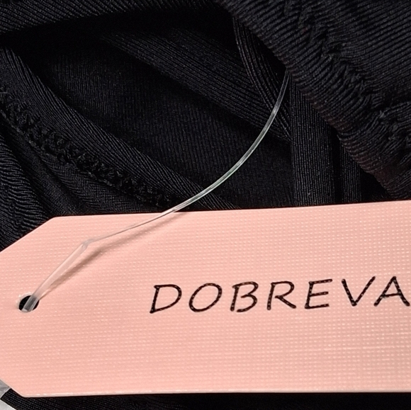 EUC Dobreva Black One-Piece Backless Swimsuit with Side Ties    Size 12 - Picture 9 of 9